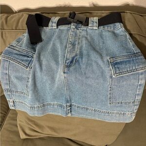 PacSun Light Blue Denim Mini Skirt Size 26